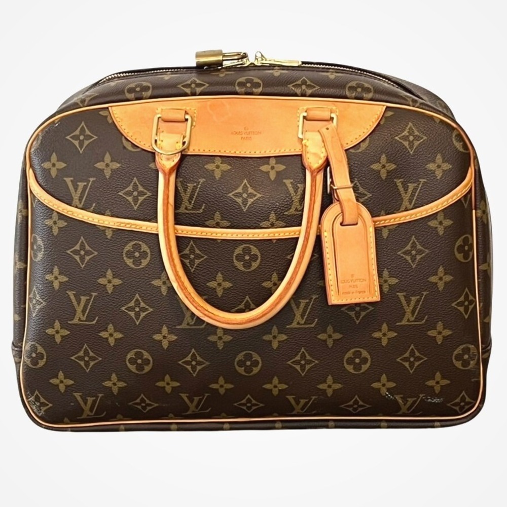 Louis Vuitton Deauville Monogram Canvas Handbag Brown M47270